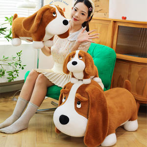 Jouets en <span class=keywords><strong>peluche</strong></span> Basset Hound mignons et amusants, poupées créatives Teckel, <span class=keywords><strong>Beagle</strong></span>, <span class=keywords><strong>peluche</strong></span> super douce en coton PP, coussin en maille, grands oreillers - Product Image 4