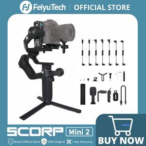 FeiyuTech SCORP Mini 2 <span class=keywords><strong>Stabilisateur</strong></span> de Cardan 3 Axes pour Appareil Photo Hybride Caméra d'Action <span class=keywords><strong>Smartphone</strong></span> Suivi IA Lumière d'Appoint Magnétique Charge Utile 1,2kg - Product Image 2
