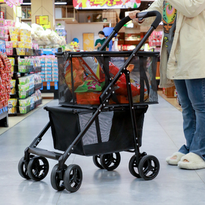 Carrito de Lujo <span class=keywords><strong>para</strong></span> Mascotas RTS, de 4 <span class=keywords><strong>Ruedas</strong></span>, <span class=keywords><strong>para</strong></span> <span class=keywords><strong>Perros</strong></span> Pequeños - Product Image 1