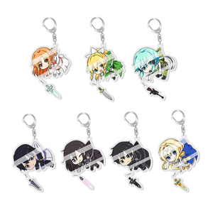 Porte-clés Anime Sword Art Online <span class=keywords><strong>Kirito</strong></span>, Accessoires de Sac Yuuki <span class=keywords><strong>Asuna</strong></span>, Porte-clés en Plastique Asada Shino, Cadeaux - Product Image 1