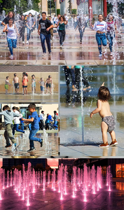 Fontaine musicale extérieure Water Crown Full Set, fontaine dynamique à jets d'eau dansants, fontaine à changement de couleur RGB pour parc et place publique - Product Image 4