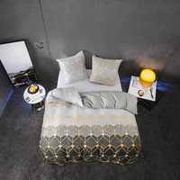 Meilleures ventes STARZ HOME, ensemble de literie personnalisé en coton 100% 300TC, broderie appliquée, toutes saisons, nouveau design moderne imprimé