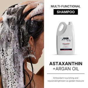 แชมพูครีมเคราตินสมุนไพรออร์แกนิคอเนกประสงค์ผสมแอสตาแซนธินและน้ำมันอาร์แกน 2-in-1 บำรุงและฟื้นฟูสี<span class=keywords><strong>ผม</strong></span>ให้เรียบลื่น - Product Image 2