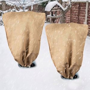 Sacs de protection hivernale pour plantes en toile de jute BSCI avec cordon de serrage, réutilisables, protection contre le gel pour arbres - Product Image 5