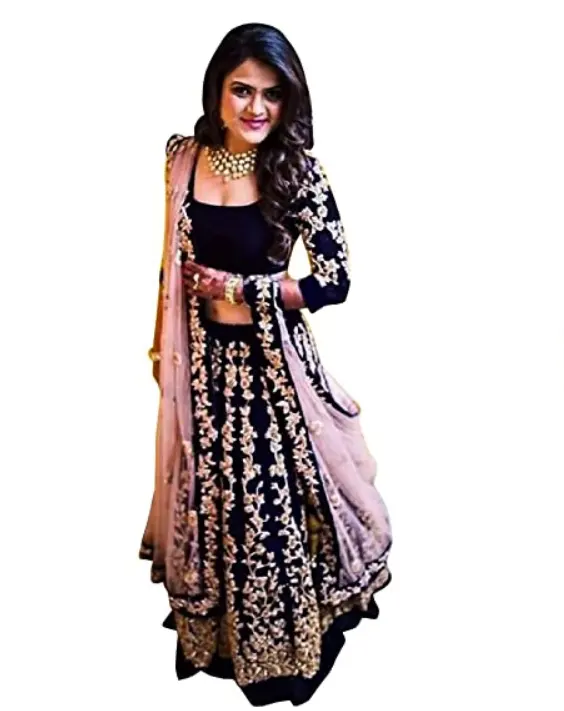 FASHION Women Indian Pakistani Lengha Hochzeits feier Bollywood <span class=keywords><strong>Lehenga</strong></span> mit nicht genähtem Blusen material