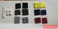 Pour la nouvelle console 3DSXL LL, bouchon à vis pour l'ouverture de l'écran, 4 bouchons en caoutchouc ronds + 4 bouchons en caoutchouc carrés
