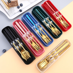 <span class=keywords><strong>Cubiertos</strong></span> de viaje portátiles coreanos de acero inoxidable 304, juego de palillos y cucharas <span class=keywords><strong>para</strong></span> acampar con <span class=keywords><strong>estuche</strong></span> - Product Image 1