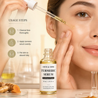 Sérum Visage Apaisant au Curcuma et Vitamines Naturelles pour Peaux Sensibles, Réparateur de Barrière Cutanée, Anti-Âge, Liquide 30ml – Fabricant ODM