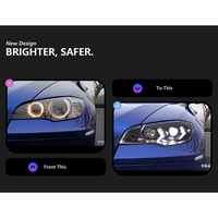Nouvel ensemble de phares projecteurs LED bicolores en forme de flèche compatibles avec les phares X6 E71 SUV 2008~2014, mise à niveau de l'éclairage