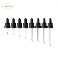 Compte-gouttes inviolable blanc/noir avec pipette en caoutchouc pour flacon en verre