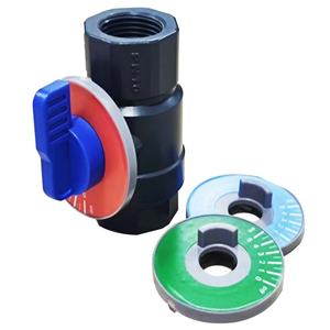 NPT valvola a sfera manuale CPVC V con FPM O-Ring PTFE sede valvola per acqua - Product Image 1