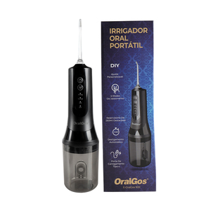 Irrigador Bucal Eléctrico Portátil Oralgos Premium Personalizado Recargable <span class=keywords><strong>con</strong></span> Tanque <span class=keywords><strong>de</strong></span> <span class=keywords><strong>Agua</strong></span> Desmontable <span class=keywords><strong>de</strong></span> 260 ml, 4 Modos Inteligentes para el Hogar y Viajes - Product Image 1