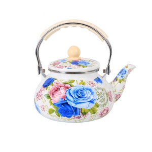 Litthing — bouilloire en acier et émail, bouilloire à fleurs, décalcomanie, personnalisable, en couleur, alimentation directe depuis l'usine - Product Image 1