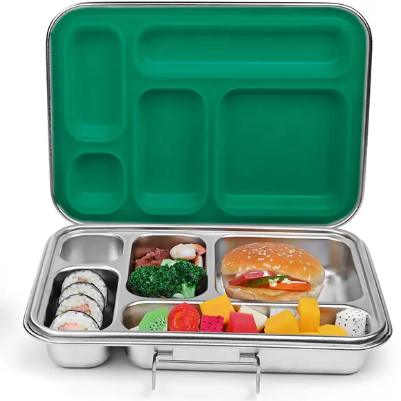 2022 Aohea пластиковый контейнер для ланча 2 3 отсека 2 5 Compart из нержавеющей стали металлический контейнер для пищевых продуктов Tiffin упаковка для ланча Bento box W