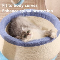 Nouveau grattoir multifonctionnel personnalisable en sisal pour chat avec nid rond, résistant à l'usure, lit-baignoire et maisonnette pour chat d'intérieur