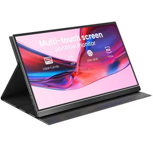 OEM/ODM FHD 1080P 15.6 inch Touch Screen Portable Monitor IPS HDR LCD Display USB type-C monitor Extended Screen For Laptop