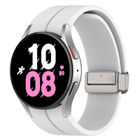 Bracelet de montre en silicone pliable à boucle magnétique argentée confortable et tendance, nouveau modèle, 20 mm, pour montre 7 FE