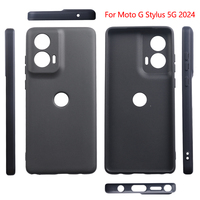 Coque de téléphone en silicone noir mat pour Moto Edge 50 Ultra 60 Pro G85 G Stylus 5G 2024, couleur unie, protection souple en TPU