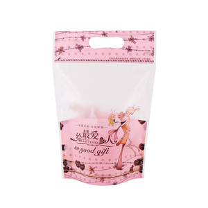 Tùy chỉnh mờ mờ Nhựa đứng lên túi khóa zip để đóng gói bông tuyết kẹo dẻo kẹo Snack có khóa kéo và tay cầm - Product Image 1