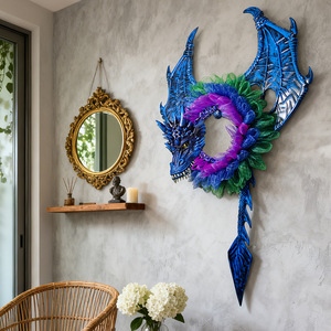 Guirlande de dragon d'Halloween en plastique, décoration murale pour fête intérieure, style effrayant, design Panlong - Product Image 2