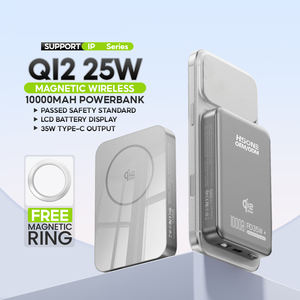 Chargeur magnétique ultra-fin LX25 L avec affichage numérique, 25W sans fil, 35W filaire et 10000mAh en cobalt pur - Product Image 2