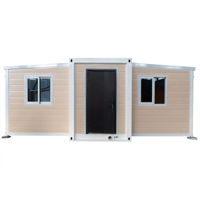 Contenedor Expandible Portátil de 20 pies para Estudio, Casa Prefabricada Nórdica Antifrío con Aislamiento R22 y Vidrio Templado de Doble Acristalamiento