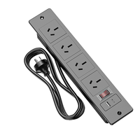 Multiprise encastrable pour meuble avec 4 ports AC, USB-A et USB-C, prise de bureau encastrée avec interrupteur