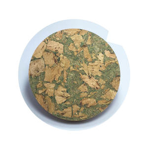 Sous-verre rond en liège Ruanmu, motif naturel, isolant thermique, pour la protection des boissons - Product Image 1