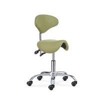 Chaise de barbier moderne en cuir métallique avec dossier confortable Mobilier de salon inclinable/pivotant à 360 degrés pour Beauty Master