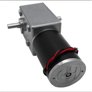 Motorreductor de CC de doble eje con engranaje helicoidal de 36 V, alto par y caja de engranajes autoblocante para procesador de residuos - Product Image 4