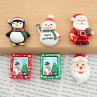 Offres Spéciales : Ornements en Résine à Dos Plat pour Noël – Bonhomme de Neige, Ours, Pingouin – Accessoires et Artisanat en Résine pour Décoration