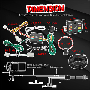 Plug and Play 4 broches connecteur plat attelage <span class=keywords><strong>de</strong></span> remorquage feu arrière <span class=keywords><strong>remorque</strong></span> lumière faisceau <span class=keywords><strong>de</strong></span> câblage pour 2019-2024 Toyota Rav4 - Product Image 6