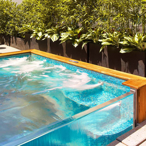 Huashuaite nhà máy trực tiếp cung cấp 50mm tùy chỉnh hồ bơi Acrylic Kính tường Acrylic hồ bơi hàng rào - Product Image 1