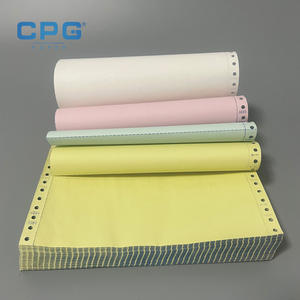 Papier autocopiant haute sensibilité en gros pour usine, 50g/m², 55g/m², 2 feuillets, papier NCR pour impression continue de reçus et factures - Product Image 1
