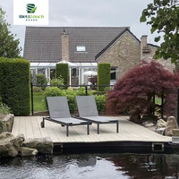 Planche de terrasse composite PU 3600 mm, système de revêtement de sol extérieur à âme pleine, antidérapant et résistant aux chocs pour villa, cour et allée