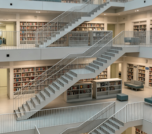 <span class=keywords><strong>Escalier</strong></span> public moderne en acier Prima, avec marches en métal, pour <span class=keywords><strong>bibliothèque</strong></span>, bâtiment commercial, <span class=keywords><strong>escalier</strong></span> intérieur multi-étages - Product Image 4