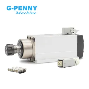 Gpenny 2.2kw Er25 220V/380V Luchtgekoelde Spindel Met Flens Staal/Keramische Lagers Cnc Spindel Motor