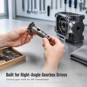 Albero per Ingranaggio Conico Personalizzato 45 #   Ingranaggio Conico in Acciaio Temprato Grado 7, Pignone con Angolo di Pressione <span class=keywords><strong>20</strong></span>° per Rotazione Destra - Product Image 2