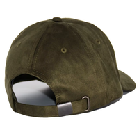 Olijfgroene suède-achtige baseballpet, unisex, verstelbaar, casual pet met Argyle fruitpatroon, gebruikelijk