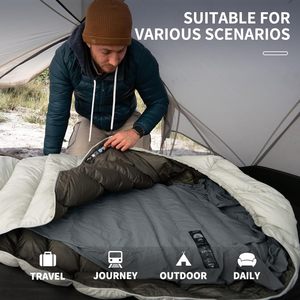 Housse <span class=keywords><strong>de</strong></span> <span class=keywords><strong>sac</strong></span> <span class=keywords><strong>de</strong></span> <span class=keywords><strong>couchage</strong></span> ultralégère 128g en nylon polyester, compacte, toutes saisons, pour le voyage, la randonnée et les auberges <span class=keywords><strong>de</strong></span> jeunesse - Product Image 5