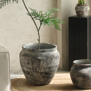 <span class=keywords><strong>Pot</strong></span> de fleurs décoratif de jardin <span class=keywords><strong>en</strong></span> <span class=keywords><strong>terre</strong></span> <span class=keywords><strong>cuite</strong></span>, pots <span class=keywords><strong>en</strong></span> céramique noirs de grande taille de style nordique - Product Image 3