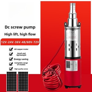 304 Stainless Steel Solar DC <b>Submersible</b> Screw <b>Pump</b> 12V 24V 48V High Head Water <b>Pump</b> for Deep Well Agriculture Irrigation - Product Image 4