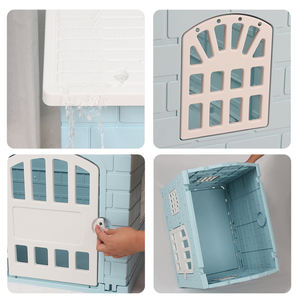 Hoopet เฟอร์นิเจอร์บ้านแมวพลาสติกหุ้มฉนวนสีน้ำเงินออกแบบให้เหมาะกับสรีระสุนัขรูปทรงแข็งทนทานต่อสภาพอากาศและมี MOQ ต่ำ - Product Image 2