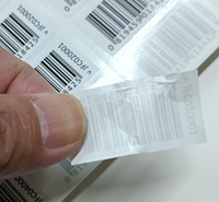Etiquetas adhesivas personalizadas de papel estucado Grassin Copperplate con código de barras en lámina