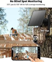 Caméra de chasse 2K 3MP 4G LTE avec rotation PTZ et surveillance à distance, alimentée par énergie solaire