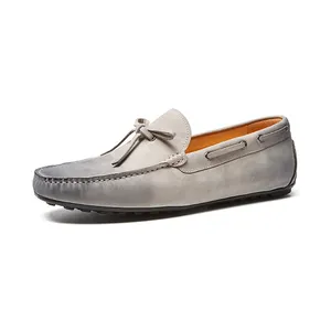 Ultime scarpe da corsa leggero piatto di velluto in pelle scamosciata scarpe casual mocassini per gli uomini