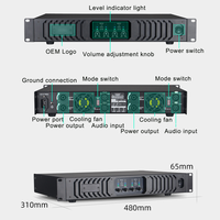 Amplificateur de puissance professionnel 4 canaux classe D AX-4800, 800 Watts, amplificateur audio haute puissance avec mode pont stéréo pour enceintes de scène