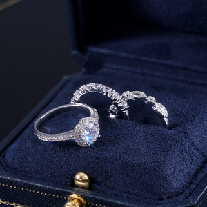 Three Piece Ring Set for Women Silver Tone Elegant Fashion Party Finger Accessory Gift - Product Image 3