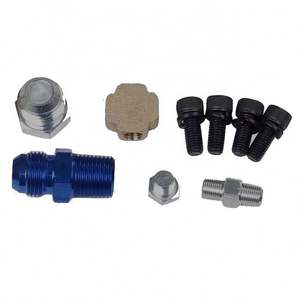 Universal Turbo Oil Line Kit Feed + Return Drain <b>Flange</b> T3 T4 T04E Oil Pan Plug Universal Turbo Oil Line Kit Feed + Return Drai - Product Image 3