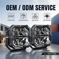 Par de Luces LED de Conducción de 5 Pulgadas y 40W, 18000LM, Antideslumbrantes, Luz Ámbar DRL, 9-30V, para Camionetas, SUV, UTV, Todoterreno